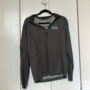 Small Columbia UCLA long sleeve collared exercise top